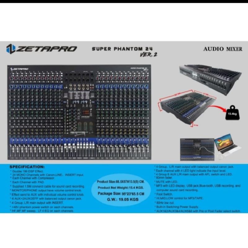 MIXER ZETAPRO SUPER PHANTOM 24