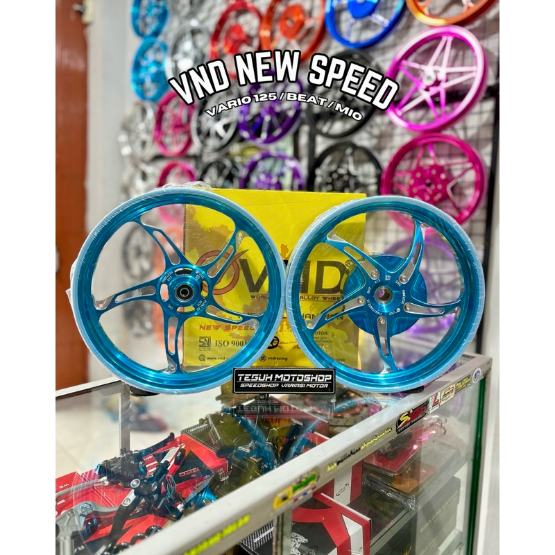 VELG VND NEW SPEED VARIO 125 VARIO 150 MIO SPORTY MIO M3 R14 SIZE 185/215 R14 VELG VND BINTANG LAUT 