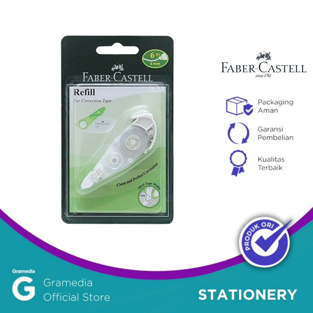 

Faber Castell - Refill Correction Tape Sr506 Warna Putih