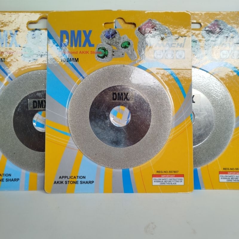 Mata Pisau Potong Batu Akik DMX 80mm, Diamond Cutting Wheel, Mata Gerinda Potong Akik, Batu Mulia, B