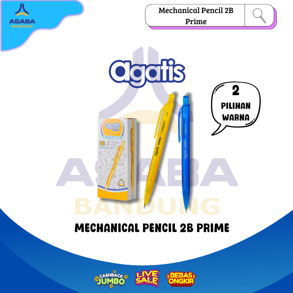 

Asaba Bandung - AGATIS Prime Pensil Mekanik 0,5mm / Mechanical Pencil Freezy 1Pcs