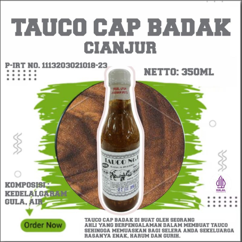 

Tauco Cap Badak Asli Cianjur