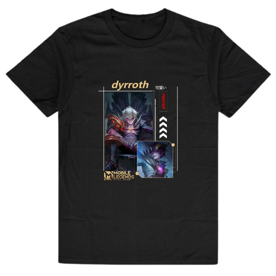 Baju Kaos Anak Hero Mobile Legends Dyroth Keren Usia 1-10 Thn Atasan Anak Hero Mobile Legend Unisex