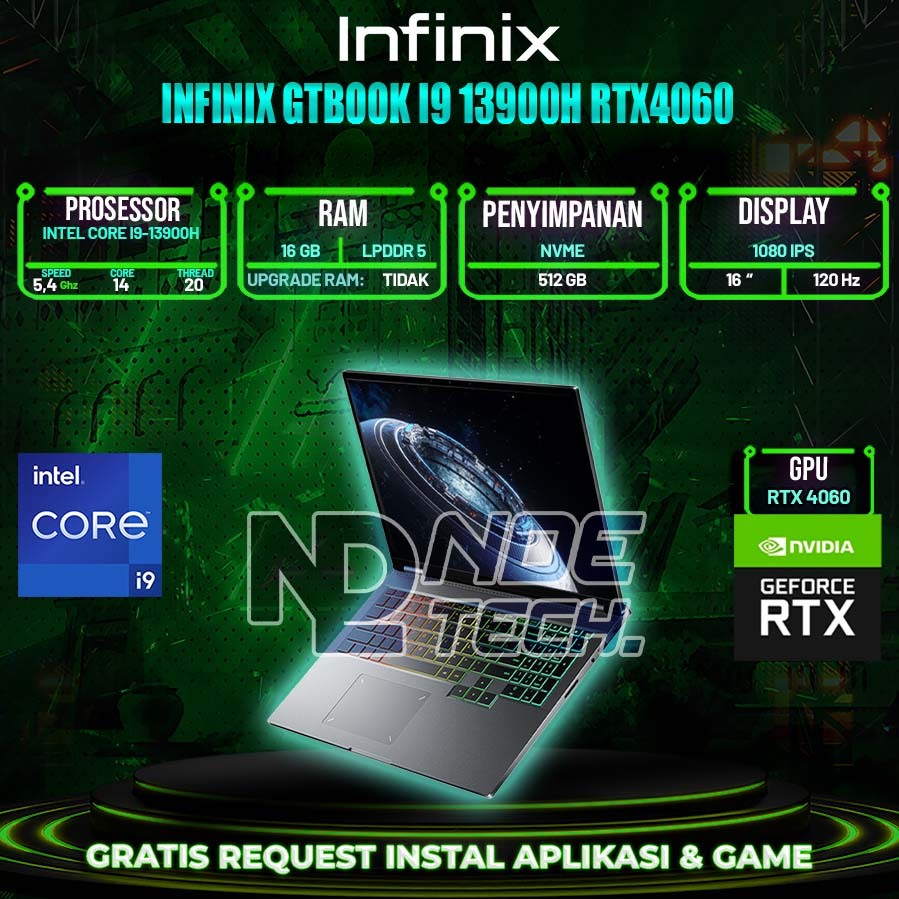 INFINIX GTBOOK I9 13900H RTX4060