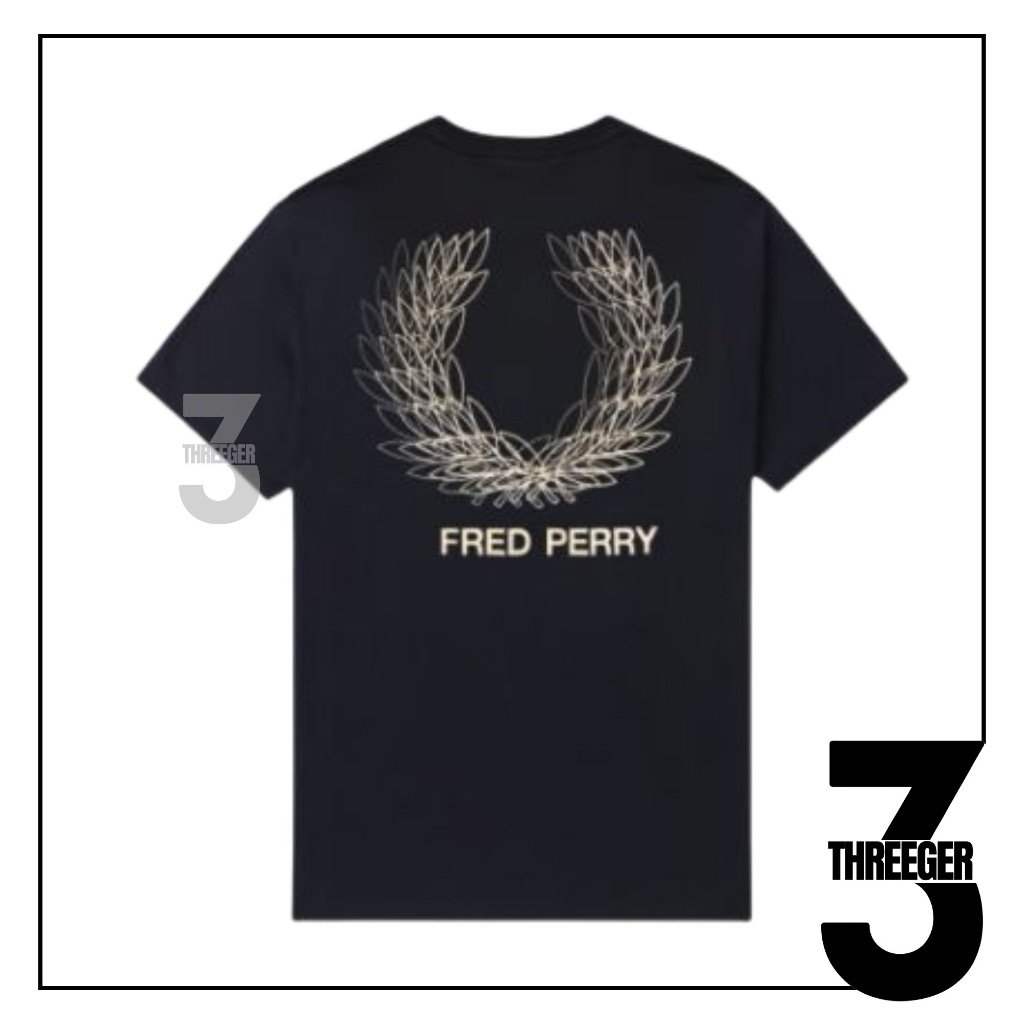 Fred Perry Graphic Advantage Tee Black Original / Kaos Fred Perry Original