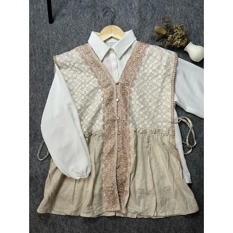 Atasan blous wanita rompi kemeja kekinian