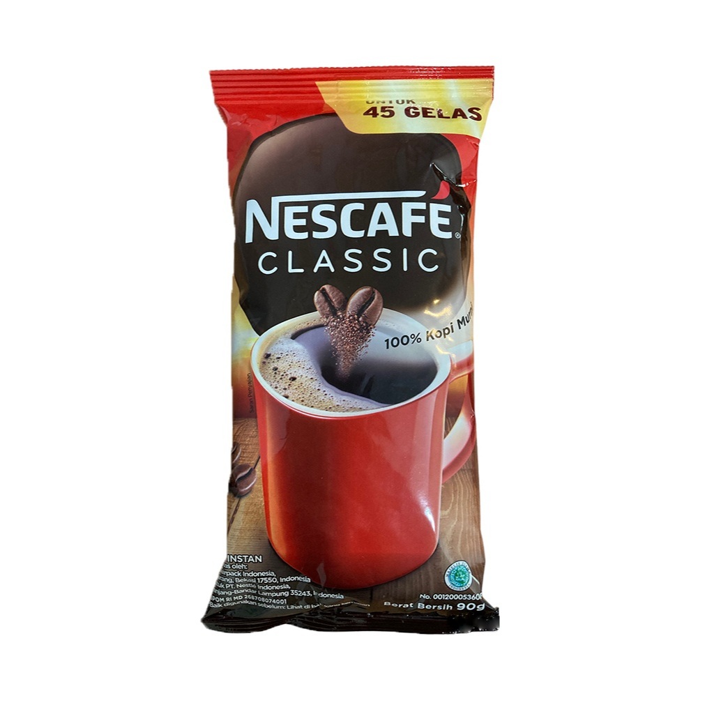 

Nescafe Classic 90gr Instant Coffee Minuman Kopi Bubuk Instan 90 g Nescafe Klasik