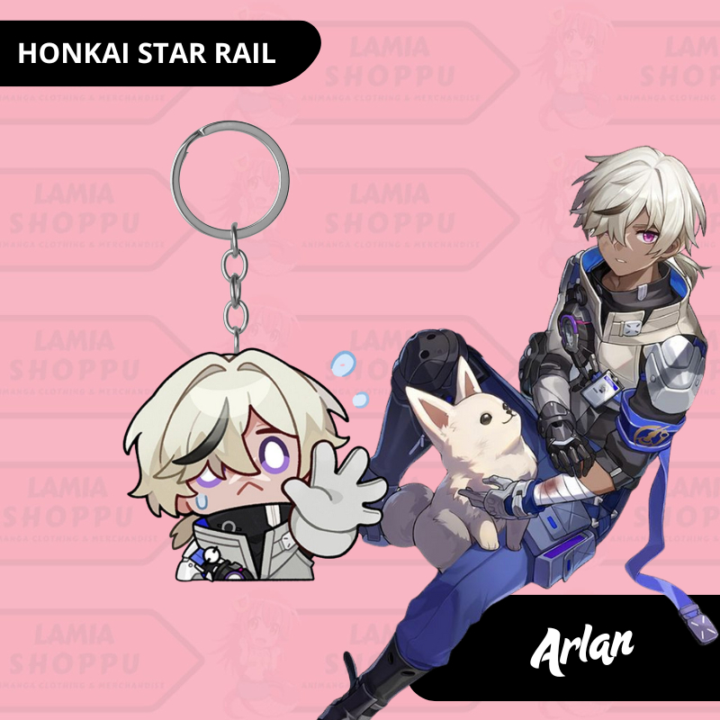 Gantungan Kunci Honkai Star Rail | Ganci Arlan HSR | Keychain Waifu Anime Game Honkai Star Rail Akri