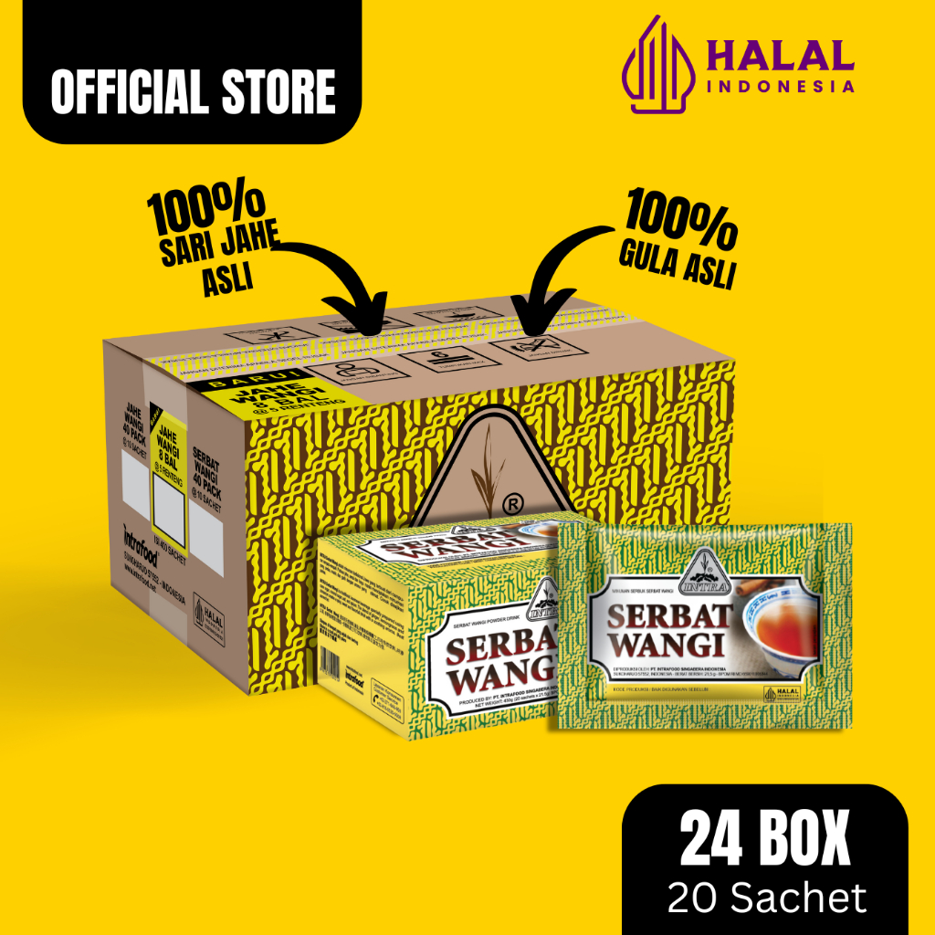 

Intra Serbat Wangi Karton Isi 24 Box x @20 Sachet