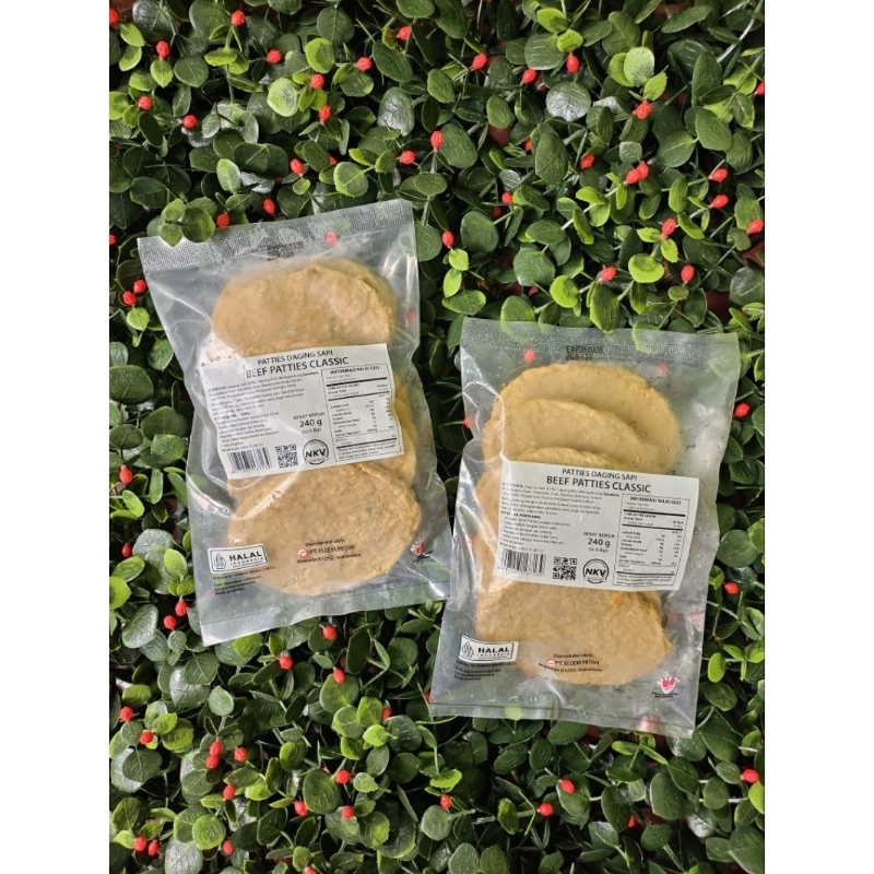 

BERNARDI BEEF PATIES CLASSIC ISI 6 PCS / DAGING ISI BURGER 240gr HALAL TERMURAH