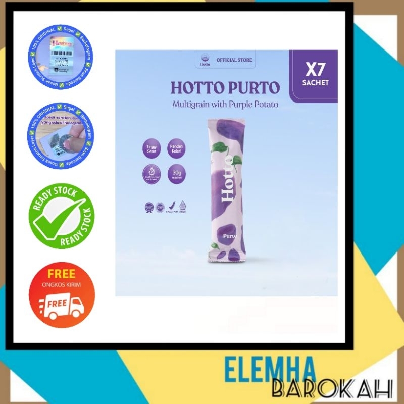 

Hotto Purto Multigrain Oat Ubi Ungu Sereal Sarapan 7 Sachet (1 Pouch 16 Sachet) Ori Segel Hologram