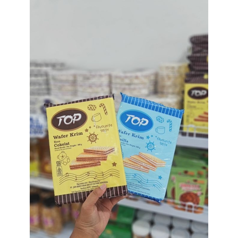

Top wafer cream coklat dan vanilla 300gram