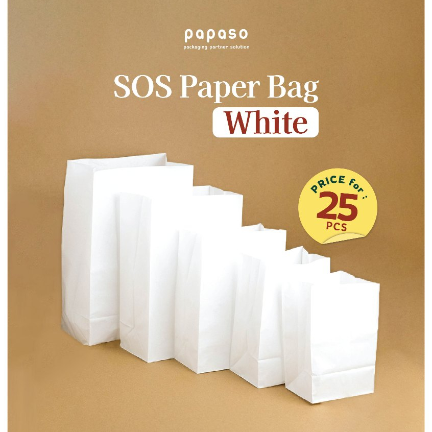 

Paper Bag SOS White / Kantong Kertas SOS Putih / Paper Bag / Sos