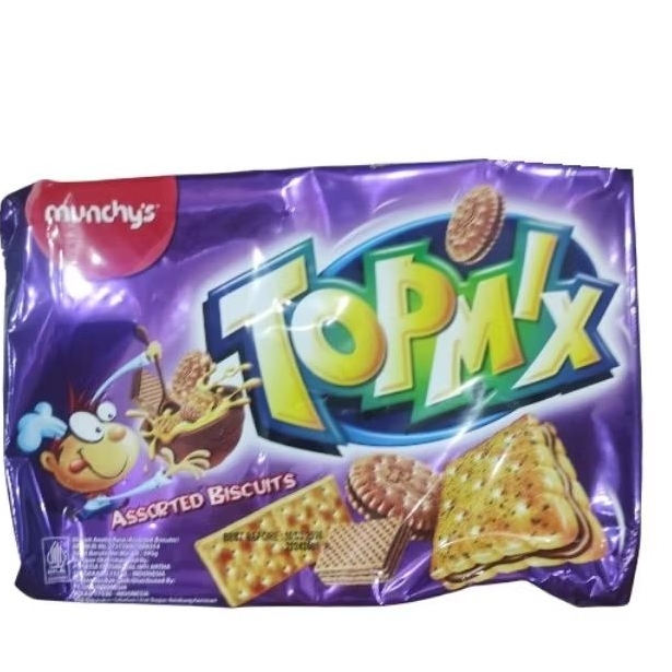 

Munchy's Topmix assorted biscuits 295gr ic halal