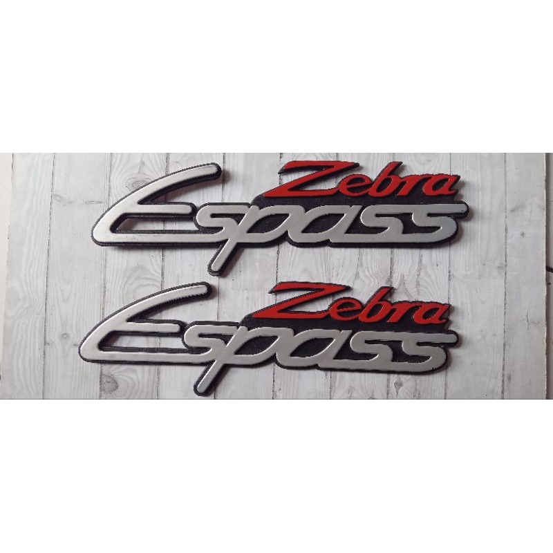 Emblem Logo Tulisan Brand Stiker Espass S91 1.3 Espass 1.6 S92 Original
