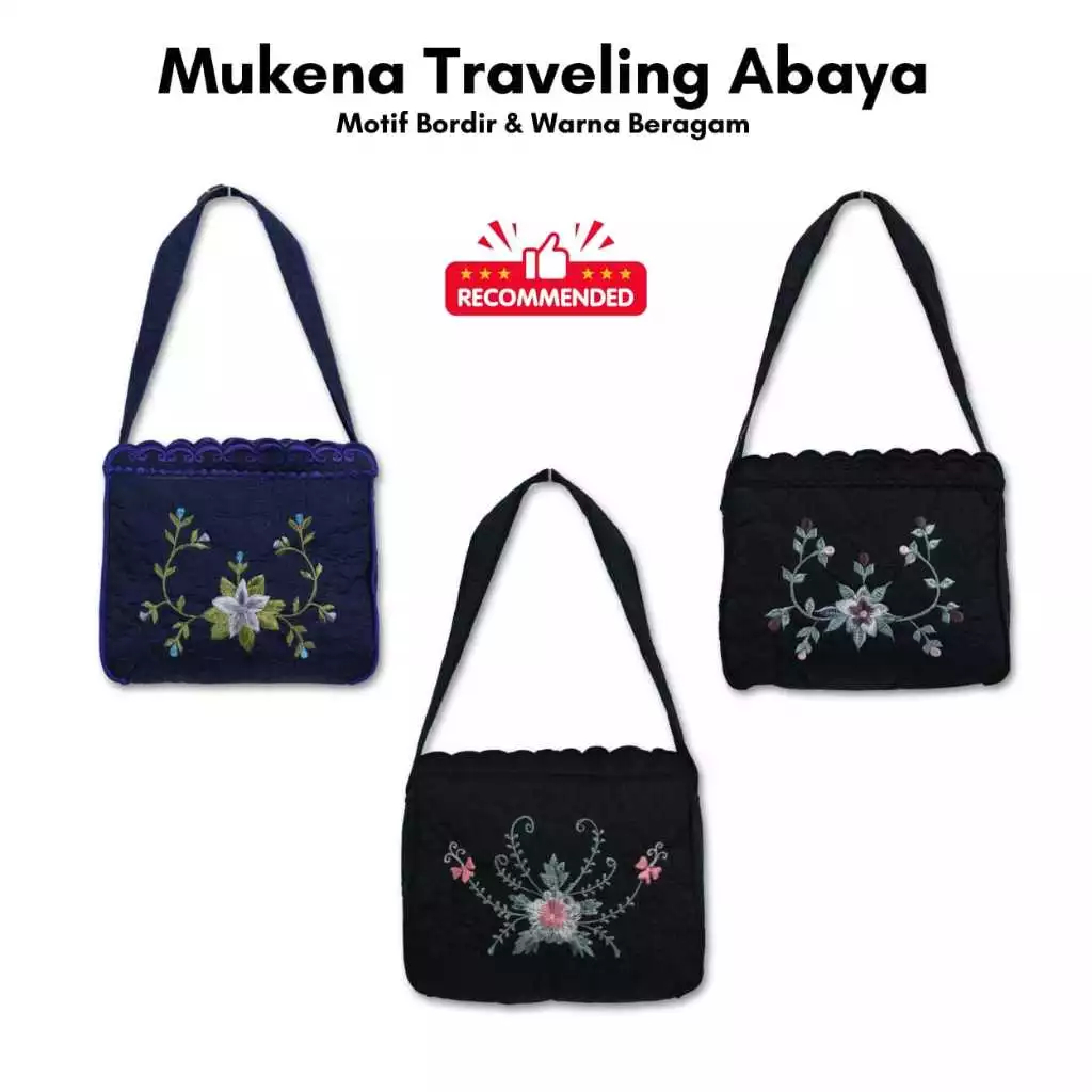 Mukena Abaya Parasit bordir premium tanpa kepala dewasa / mukena abaya parasut