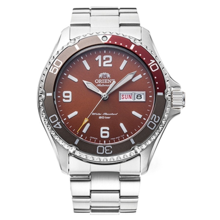 Orient Kamasu Mako III RA-AA0820R19B Silver Dasar Merah Cowok