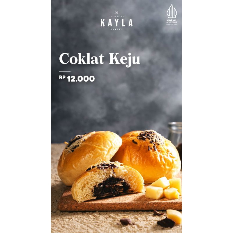 

(kayla bakery) Roti Coklat Keju