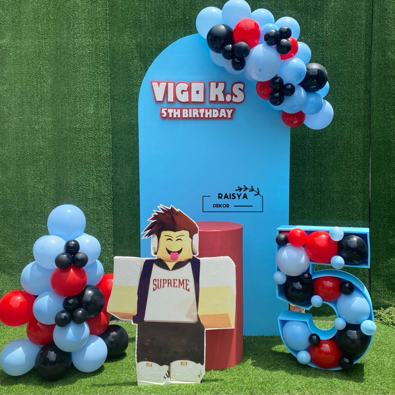 Dekorasi Ulang tahun Tema Roblox (Paket mandiri)