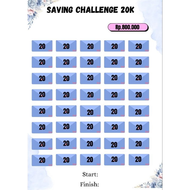 

saving challenge tabungan