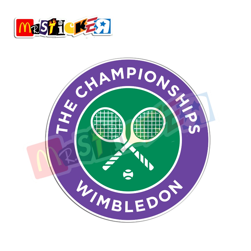 

sticker the championships WlMBLEDON logo rounded stiker tennis