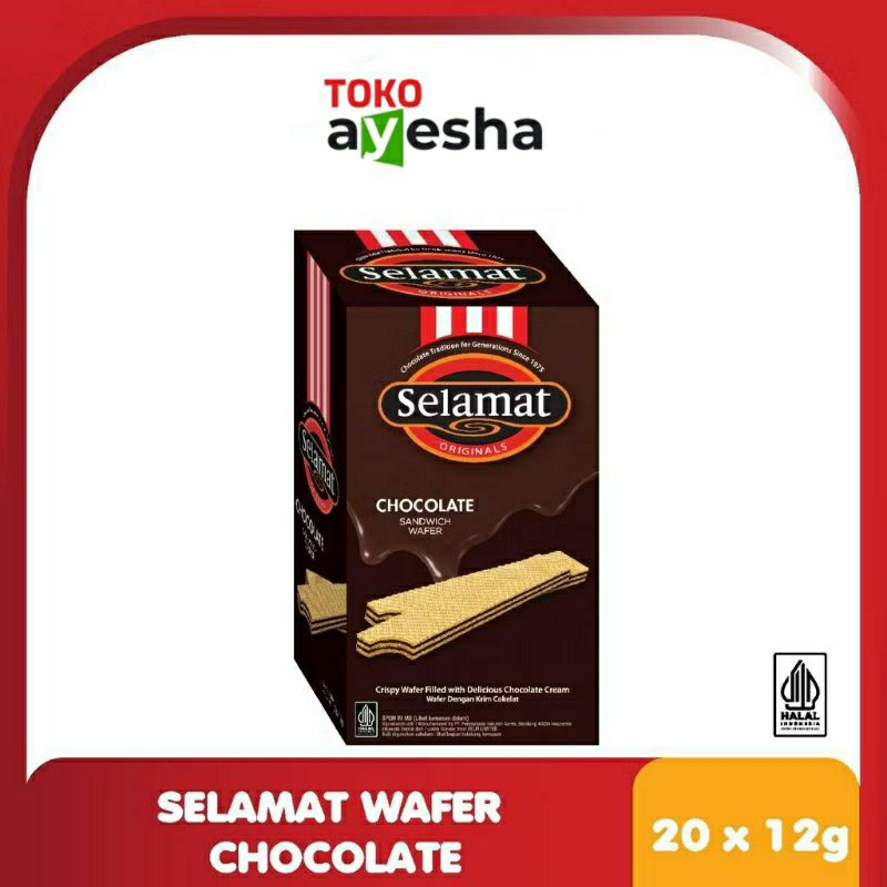 

selamat wafer coklat pak isi 20