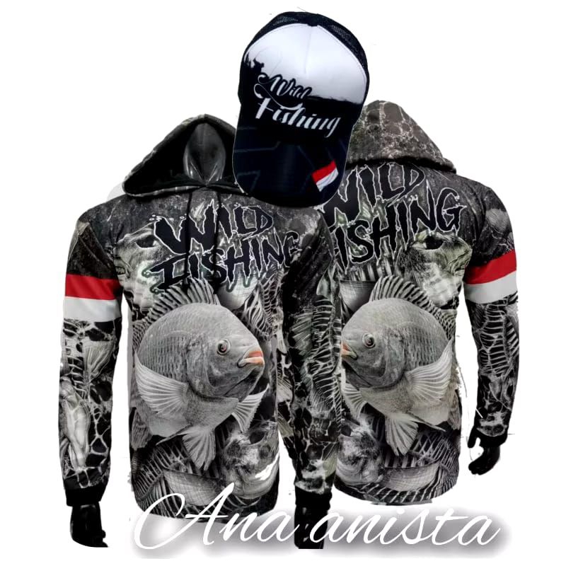 BAJU JERSEY MANCING MANIA NILA + TOPI JARING SABLON PRINTING