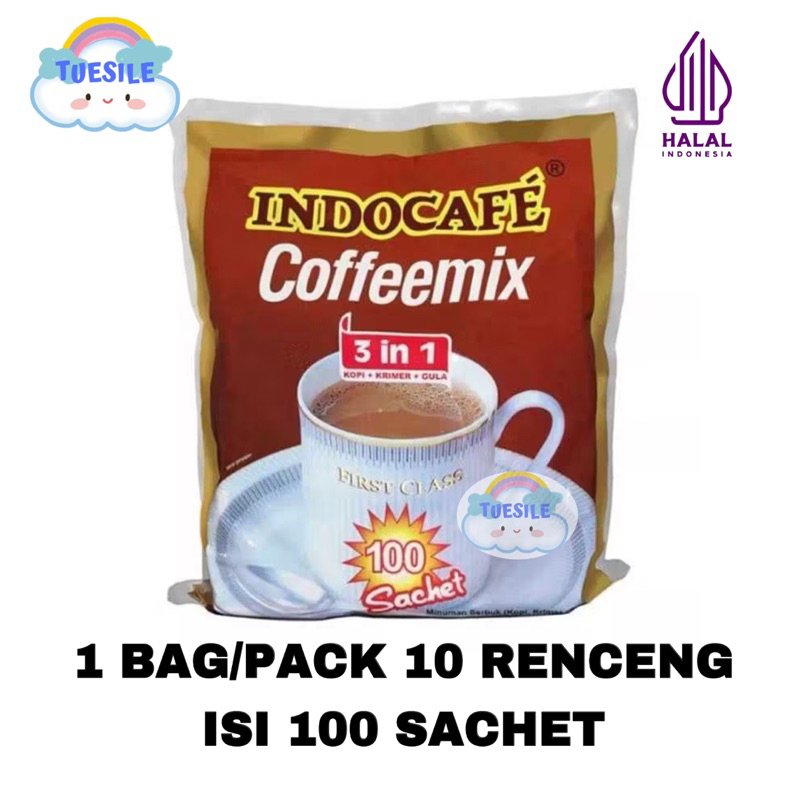 

Indocafe Coffemix 3 in 1 isi 100 Sachet / INDOCAFE COFFEMIX 1 BAG/PACK ISI 100 SACHET
