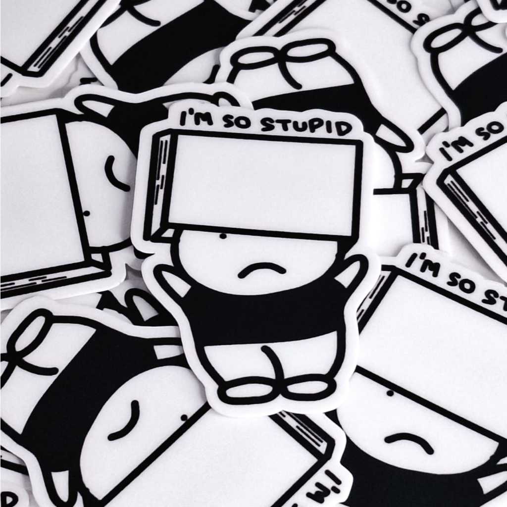 

Alittlekat - Sticker Die Cut Stupid | Stiker Lucu | Stiker Journal