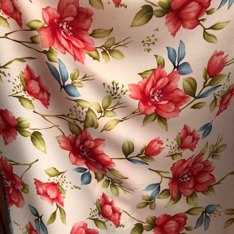 kain wolly crepe motif - kain wolly crepe motif bunga - kain zara crepe - kain crepe deluxe - kain c