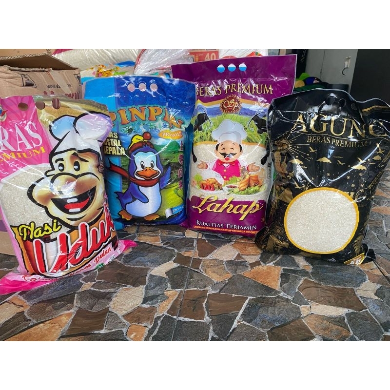 

Beras premium kemasan 3kg dan 5kg