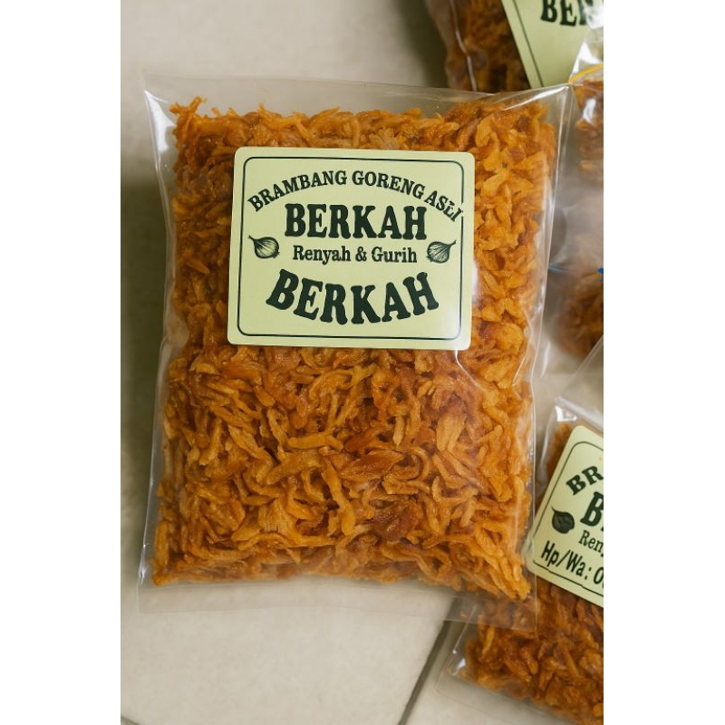 

Bawang Goreng Merah Asli BERKAH Original [HOMEMADE BERKUALITAS PREMIUM] Renyah & Gurih