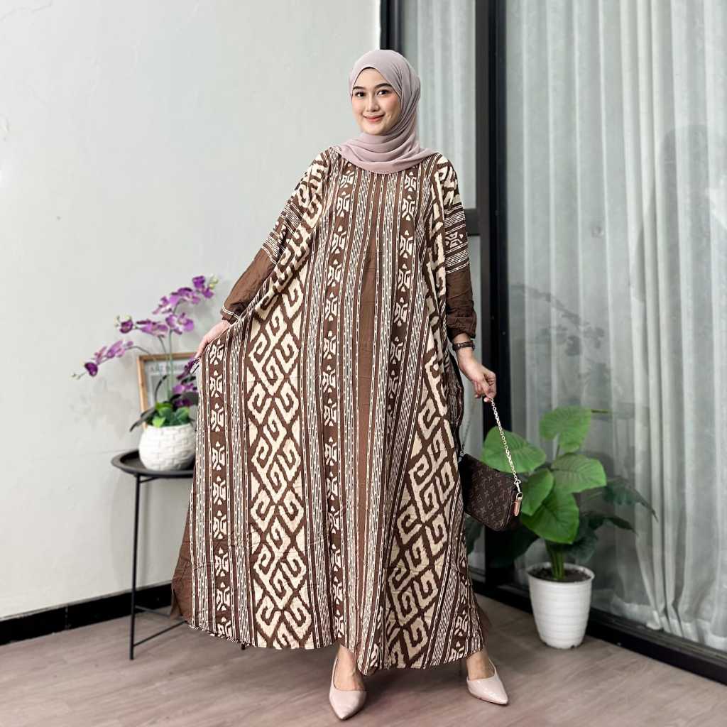 KAFTAN PAMELLA Azura Abaya Shimmer Silk - Dress Shimmer Wanita - Gamis Kaftan Lebaran - Gamis Pesta 