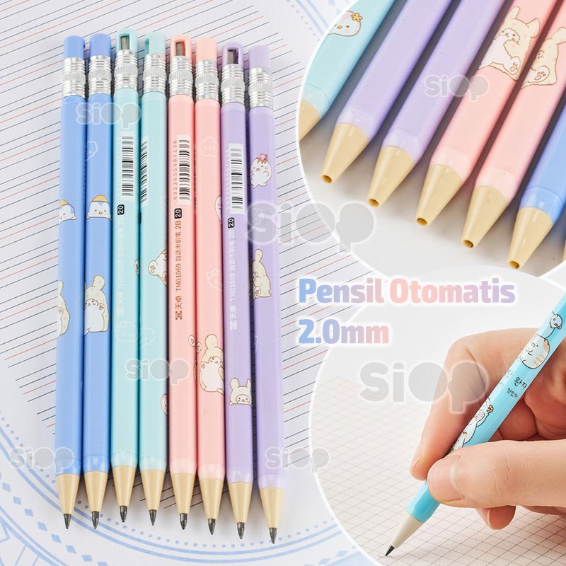 

A0P1 Pensil Otomatis Siswa 2.0mm Pensil Anak Otomatis 2B Karakter Kartun