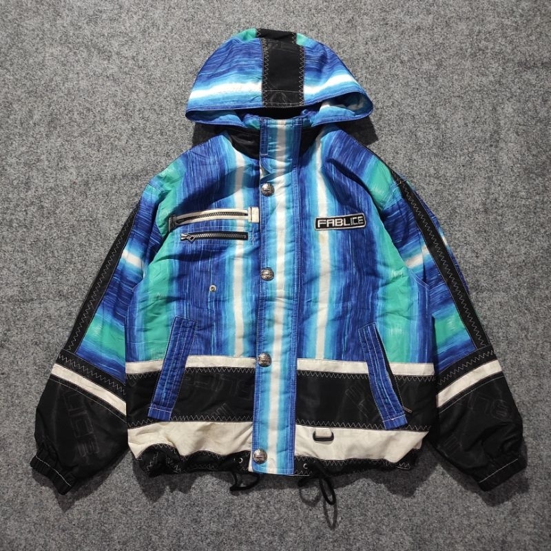 JACKET SKI SNOWBOARD OUTDOOR FABLICE COLORBLOCK/COLOURBLOCK VINTAGE THRIFT/SECOND