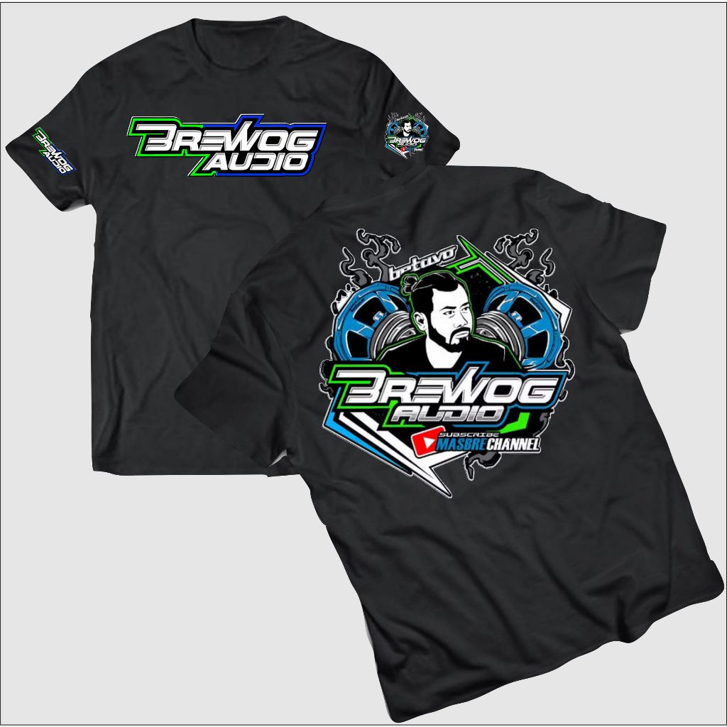 KAOS BREWOG AUDIO WARNA HITAM KAOS DEWASA
