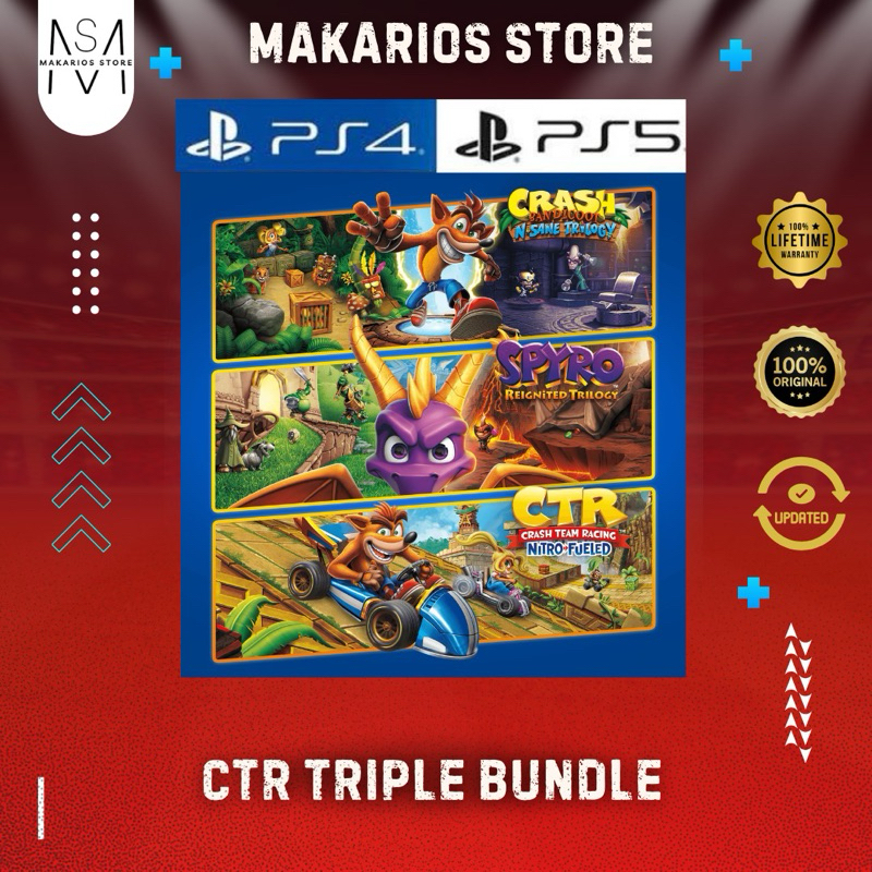 3TDN Crash Team Racing (Ctr) Triple Bundle Ps 5 Ps 4