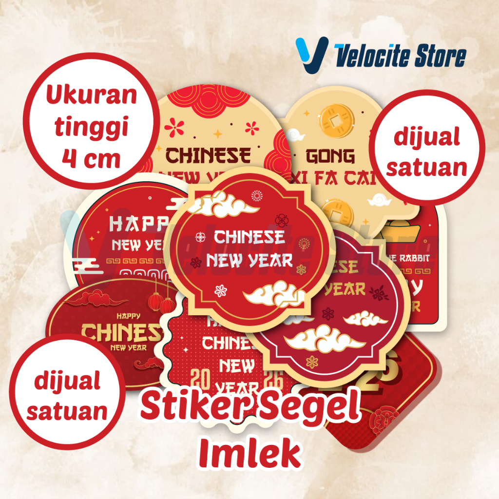 

Stiker Segel Toples Imlek Chinese New Year Tahun Baru Cina 1 pcs