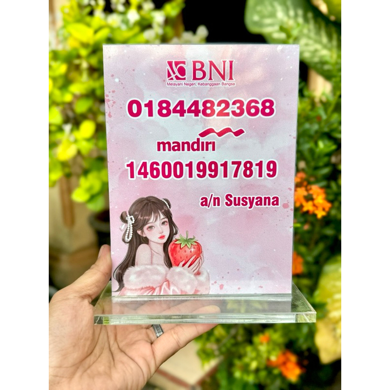 

PAPAN AKRILIK MEJA UKURAN 15x20 BAHAN TEBAL BISA REQUEST REKENING DAN GAMBAR