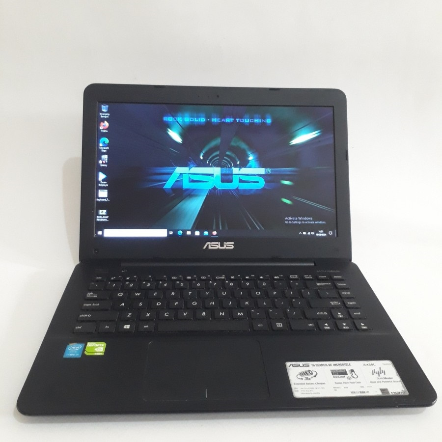 LAPTOP GAMING DESAIN ASUS X455L CORE I5 DUAL HARDIS SSD 256GB + HDD 500GB RAM 12GB DOBEL VGA NVDIA G