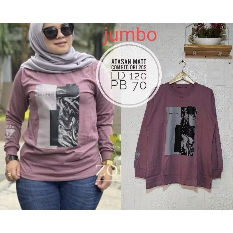 ATASAN KAOS JUMBO // ATASAN ZOLAKU OVERSIZE LENGAN PANJANG ORIGINAL