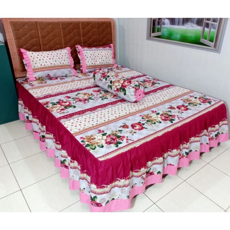 Sprei rumbai motif terbaru uk.180x200x45