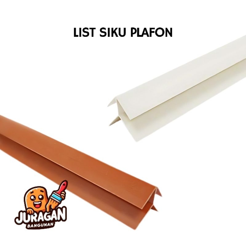 List Siku Plafon PVC | Lis Siku Plafon | Lis Siku Putih / Coklat