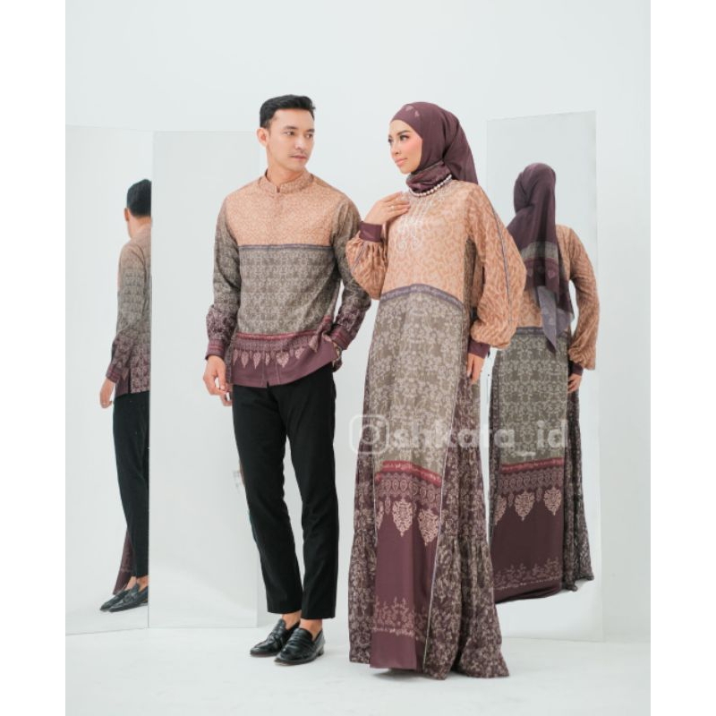 DRESS HIJAB PRINTING NALIKA DRESS BY SHKATA