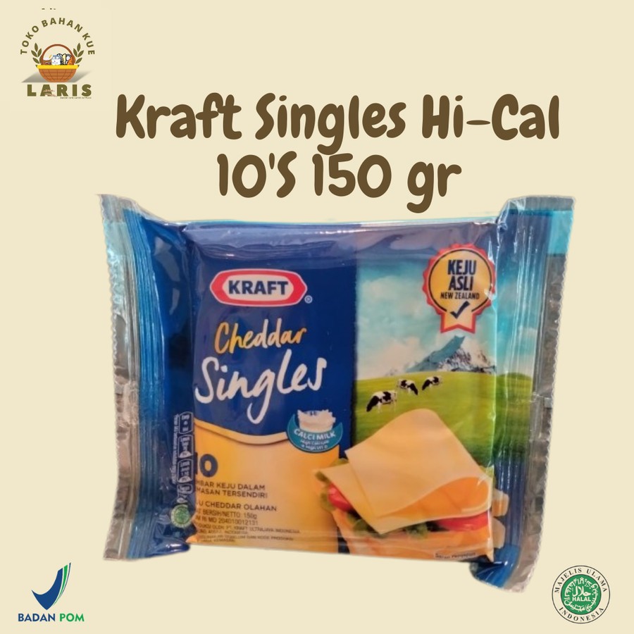 

Kraft Cheddar Singles Hi-Cal 10's 150 gr