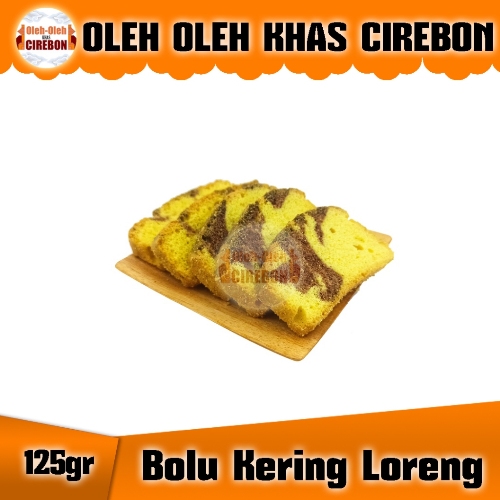 

Bolu Kering Loreng Bolu Loreng 125 gram Oleh Oleh Khas Cirebon