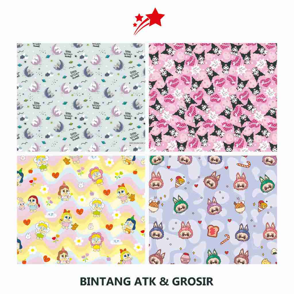 

Kertas Kado BINTANG KARAKTER - A / kertas kado tebal cute / cartoon