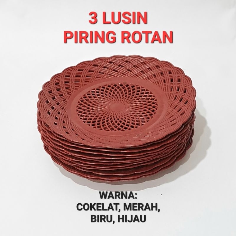 PIRING ROTAN TEBAL 3 LUSIN