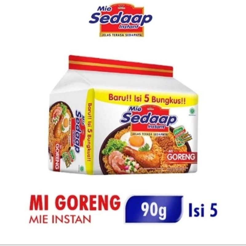 

Mie Sedaap Goreng MIE INSTAN 90g Isi 5 Bungkus!