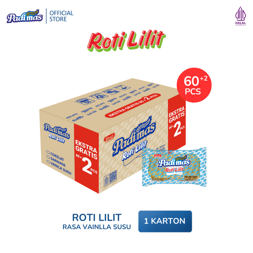 

Roti Lilit Padimas Vanilla Susu Extra 2 Karton